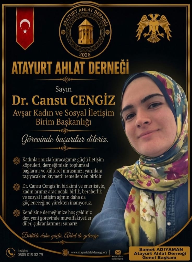 Dr. Cansu Cengiz — Avşar Kadın ve Sosyal İletişim Birim Başkanı