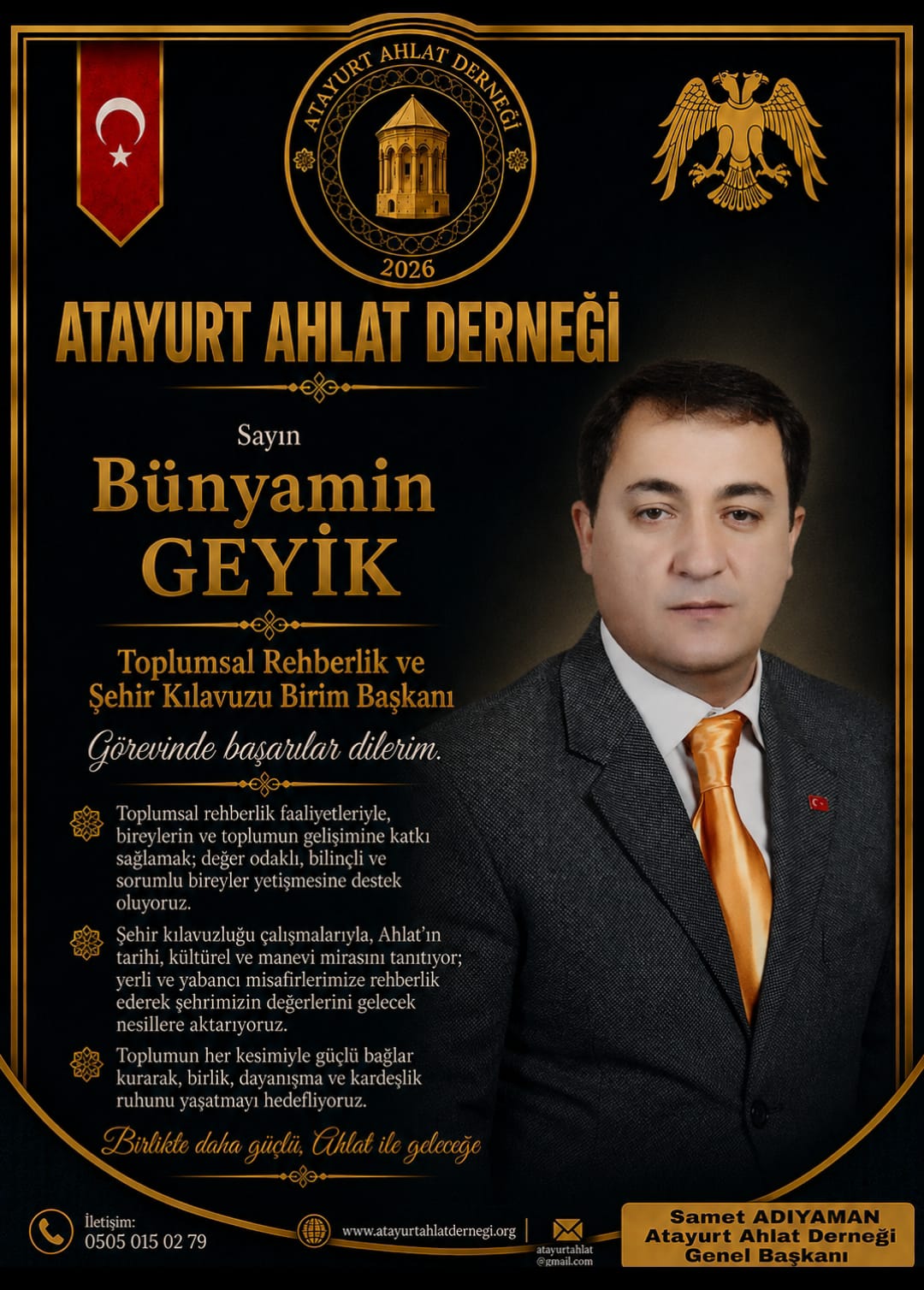 Bünyamin Geyik — Toplumsal Rehberlik ve Şehir Kılavuzu Birim Başkanı