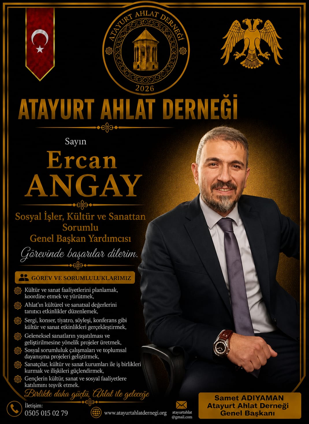 Ercan Angay — Sosyal İşler, Kültür ve Sanattan Sorumlu Genel Başkan Yardımcısı