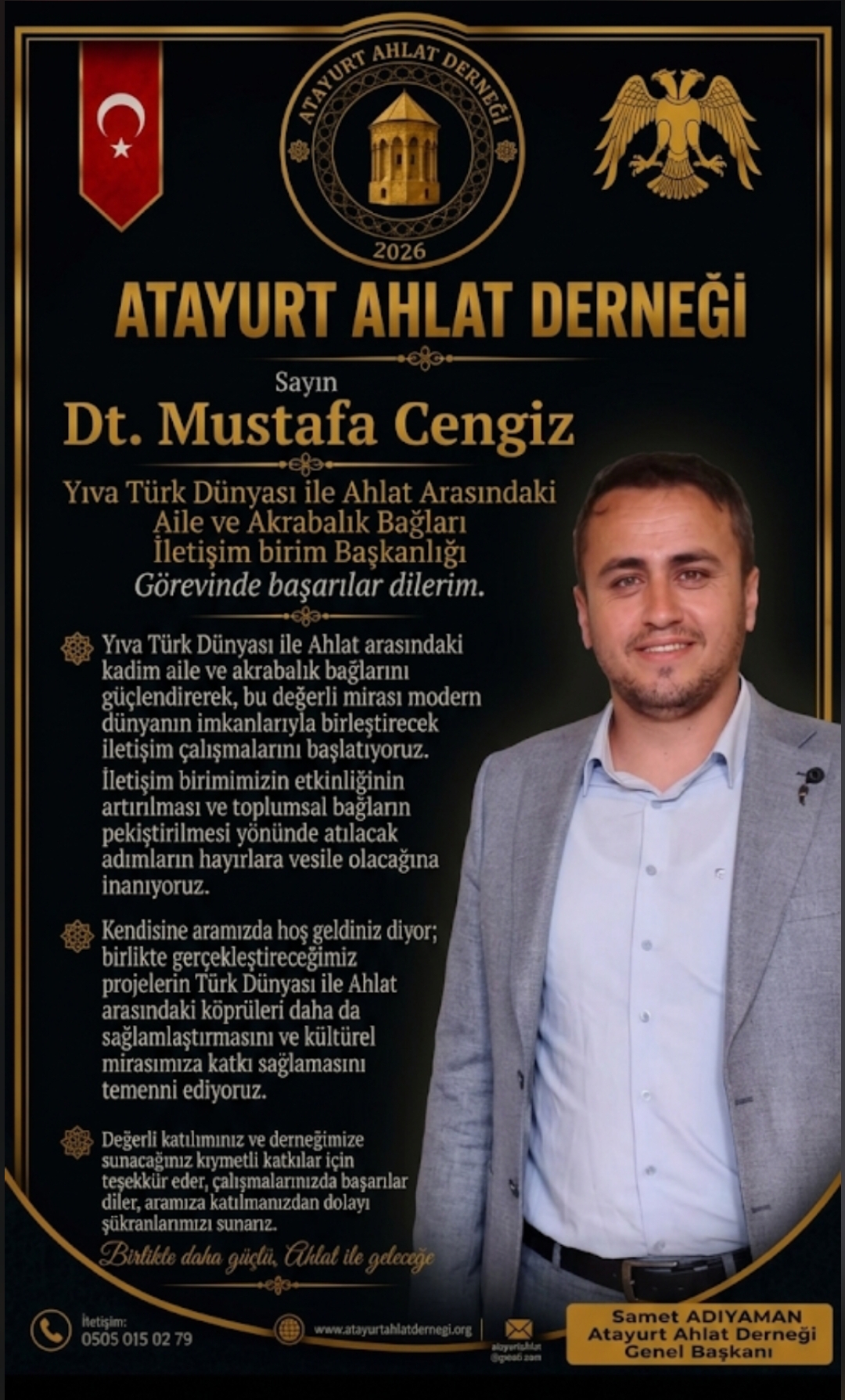 Dt. Mustafa Cengiz — Yıva Türk Dünyası ve Ahlat İletişim Birim Başkanı